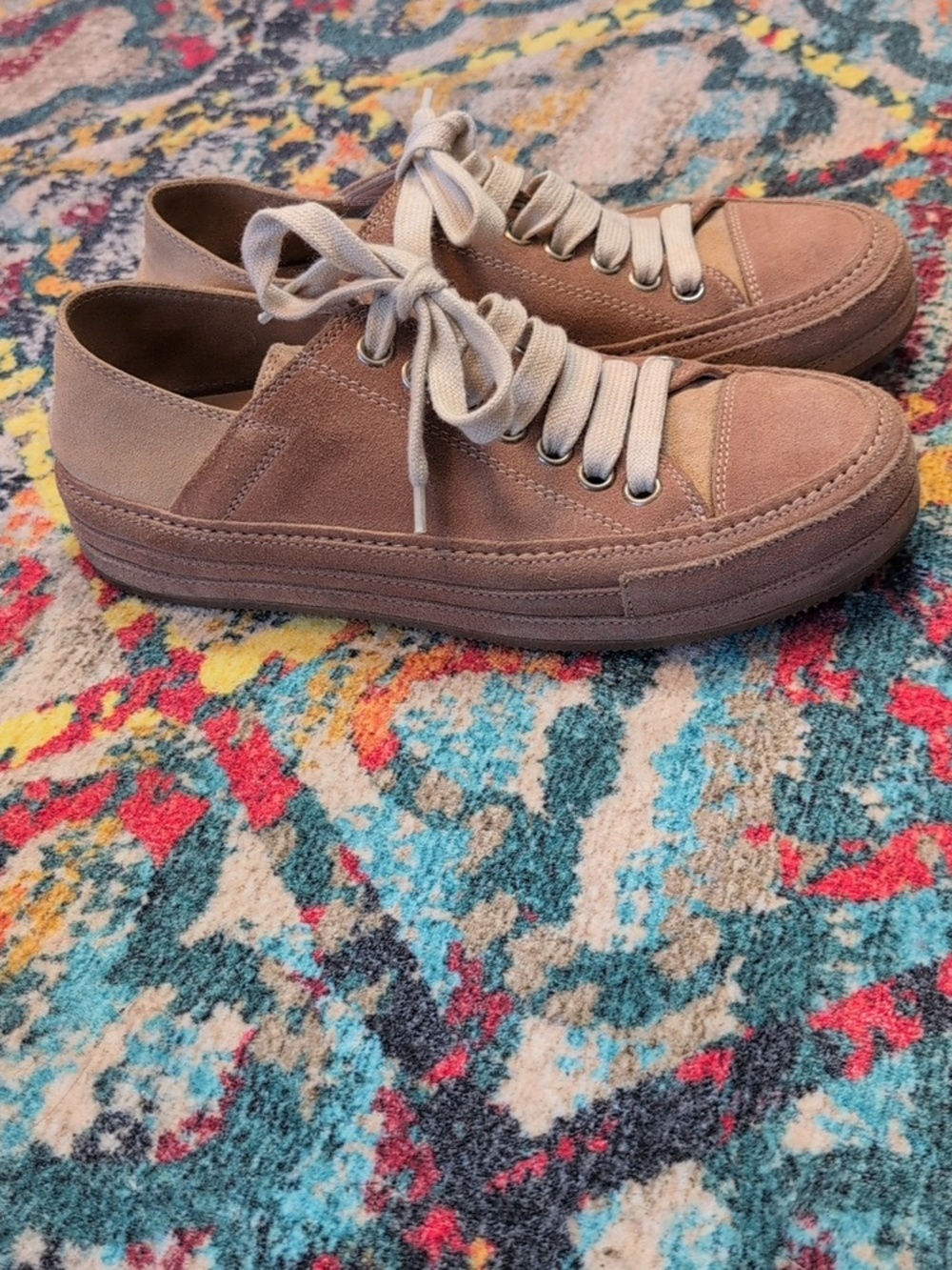 Ann Demeulemeester blush suede sneakers 37